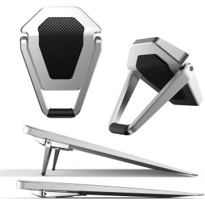 Lot de 2 supports portables antid&eacute;rapants (gris), clavier/ordinateur/ordinateur portable, alliage de zinc, support pour clavier, compatible avec les ordinateurs portables et les claviers de 10 &agrave; 15,6 - Neuf