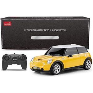 loc-Mini Cooper S Voiture Télécommandée 1:24 Cadeau Pour Enfants (Jaune) - Neuf