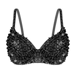 Femmes Danse Orientale Tops Sparkle Paillettes Perles Soutien-Gorge Rembourré Haut Danse Orientale Costumes Raves Fête Pole Dance Dance Club Wear-Yvan - Neuf