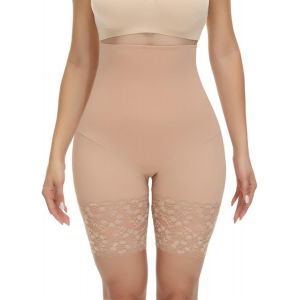 Nbgcm-Culotte Gainante Femme Ventre Plat Invisible Taille Haute Panty Gainant Anti Frottement Cuisse Minceur Shapewear Dentelle Shorts Amincissante Vetement Slips Sous Robe - Neuf