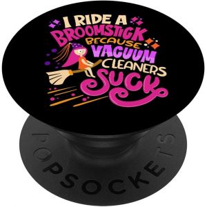 TEPPC-I Ride A balai parce que les aspirateurs craquent - Witch Pun PopSockets PopGrip Interchangeable - Neuf