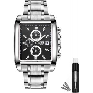 Montres Pour Hommes (Sans Chronographe),Montre Homme Analogique 42mm En Acier Inoxydable Facile &Agrave; Lire,Montre D'affaires Classique De Luxe &Eacute;tanche Jusqu'&agrave; 30m Pour Hommes.[J757] - Neuf