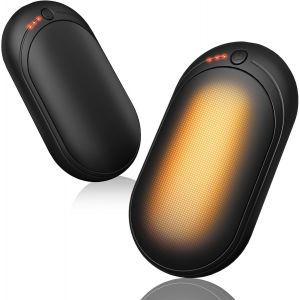 JGD-Chaufferette Main Reutilisable 6000 mAh,2 en 1 Chauffe-Mains Rechargeables Chauffage Portable,USB Chaufferette Electrique Main,Cadeaux de No&euml;l pour l'ext&eacute;rieur/Camping/Chasse - Neuf