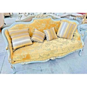 Salon Complet Style Louis Xv Avec Des Coussines En Bois D'H&ecirc;tre + Tapis Offert - Neuf