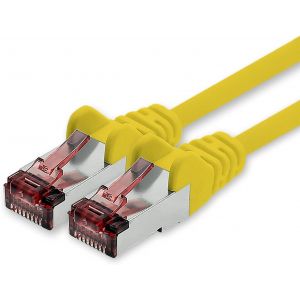 KAL-Câble Réseau Cat.6 10M Jaune - 1 X Câble Ethernet Lankabel Cat6 Câble Réseau Lan Sftp Pimf Patch Cable 1000 Mbit S - Neuf