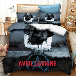 Parure De Lit Avril Lavigne, Ensemble De Literie Exquis, Housse De Couette, Ensemble De Literie, Cadeau D'anniversaire Pour Filles - Neuf
