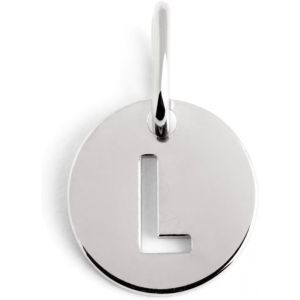 Kal-- Mini Medallion Letter Argent. Pendentif Initiale En Argent Sterling Avec Finition Plaqu&eacute;e Rhodium. &Agrave; Combiner Avec Un Collier. Bijoux Pour Femme. Lettre A-Z. - Neuf