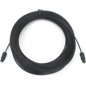 C&acirc;ble audio fibre optique noir TosLink SPDIF 30 m Noir - Neuf