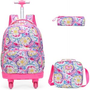 Sac A Dos Enfant À Cartable Cabine Roulette Fille Primaire 18¿ 3Pcs - Neuf