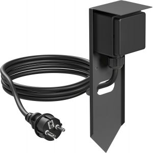 Jardin Colonne De Prises Piwi Avec Piquet De Terre Et 2M De C&acirc;ble Pour L'Ext&eacute;rieur, Ip44, 1X, Anthracite[DYB983758] - Neuf