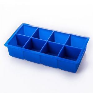 Moule À Glaçons En Silicone Noir Réutilisable,Moule À Glaçons Bricolage,Grand Cube Carré,4 Grilles,Adapté Pour Congélateur,Boissons,Whisky,Vin - Type 8grids #A - Neuf