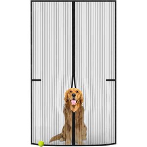 Magnetic Fly Screen Door Window Door Curtains For Doors, Net Insect Screen, Mosquito Net For Bay Windows, Magnetic Mosquito Net Without Drilling Black 80 X 200 Cm - Neuf
