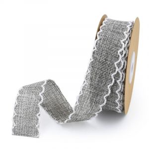 1 Rouleau De 10 Mètres De Ruban De Lin, Ruban De Toile De Jute, Ruban De Tissu Di - Neuf