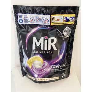 Mir Lessive Black Raviveur 20 PODS - Neuf