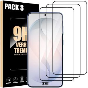 3 Verre Tremp&eacute; Int&eacute;gral pour Samsung Galaxy S26, Protection d'&eacute;cran Antichoc Anti-Rayures 9H - E.F.Connection - Neuf