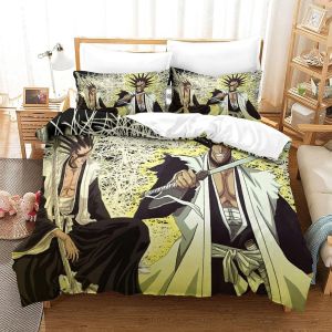 Bleach Parure De Lit Motif Zaragi Kenpachi D,En Microfibre Douce Parure De Lit Avec Housse De Couette Et Taies D'oreiller,Fermeture &iquest;&iquest;Clair,Ensemble De - Neuf