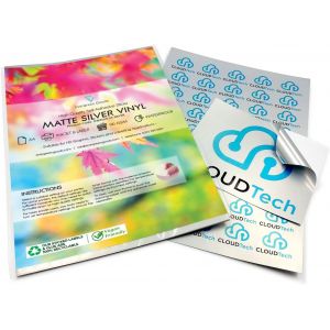 10 Feuilles A4 Argent Mat M&eacute;tallique Papier Autocollant Imprimante Etiquettes Papier Autocollant Pour Imprimantes Jet D'encre Et Laser Feuille Imperm&eacute;able Pour Cricut Et Silhouette - Neuf