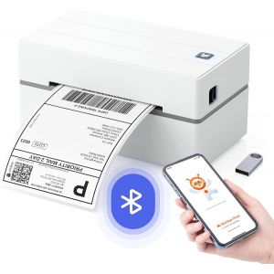VornixorSarlshopImprimante Thermique, Imprimante d'&eacute;tiquettes d'exp&eacute;dition Bluetooth sans Fil 4x6 pour Colis et Petites Entreprises &agrave; Domicile, Compatible avec DHL, UPS, Colissimo, Shopify, Vinted,Le - Neuf