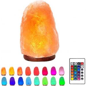 Himalayan Rock Salt Lamp - Crystal Natural Usb Himalayan Lamp Air Purifier With 16 Colors Changing Led Bulb For Office, Home, Work, Gift (4.7 Inch 1.5 Lbs) - Neuf