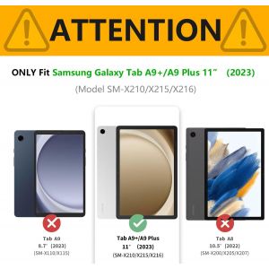 Coque Pour Samsung Galaxy Tab A9 Plus/A9+ 2023 (Sm-X210/X215/X216/X218) Étui De Protection Case Tablette Housse Smart Cover Avec Réveil/Veille Auto Pour Samsung Tab A9 Plus, Chrysa[Coq9128414] - Neuf