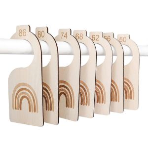 S&eacute;parateur De V&ecirc;tements Pour B&eacute;b&eacute;s S&eacute;parateur De V&ecirc;tements Pour B&eacute;b&eacute;s S&eacute;parateur D'armoire En Bois B&eacute;b&eacute; 7 Taille De Paquet 50 &Agrave; 86 Armoire De B&eacute;b&eacute; En Bois - Neuf