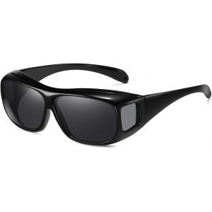 Lunettes De Vision Nocturne Polarisés Adaptées Aux Lunettes Enveloppant Les Lunettes De Soleil Hommes Arounds Protection Contre La Conduite - Neuf
