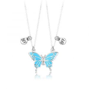 Collier Tendance Pour Couple, Papillon Peint &Agrave; L'huile, Simple Et Cr&eacute;atif, 1276 - Neuf