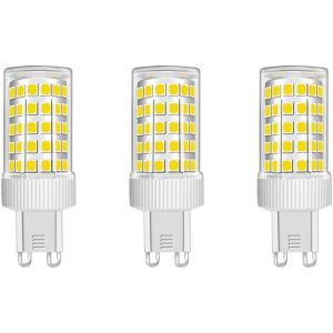 Kal-Lot De 3 Ampoules Led G9 10w Équivalent Halogène 150w, 86 Led, 1000lm, Angle De Faisceau 360°, Ultra Lumineuses, Ac220-240v, Non Dimmable, Blanc Froid 6000k - Neuf
