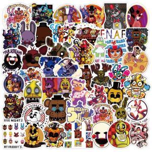KALANKA-50pcs Five Nights at Freddy's Stickers Vinyle Autocollants imperméables pour ordinateur portable, pare-chocs, planche à roulettes, bouteilles d'eau, ordinateur, autocollants de jeu de terreur - Neuf