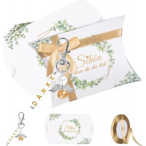 lbgwp60-Porte-Clés Ange Gardien Pour Cadeaux - Petit Ruban De Satin Doré - Neuf