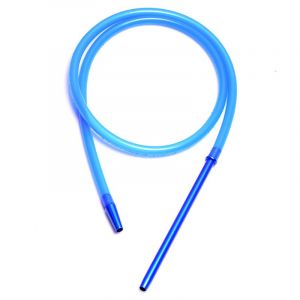 DEJAYA Silicone narguilé tuyau Shisha tuyau avec tige en aluminium Cachimba Chicha Sheesha narguilé accessoires 1.7m 6 couleurs - Type Bleu - Neuf