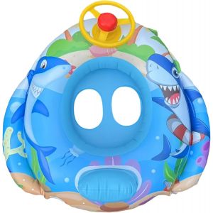Bouée De Natation Pour Bébé, Anneau De Natation Bébé Anneau Gonflable De Natation Avec Siège Bouée Gonflable Avec Volant Piscine Bague Flotteurs De Piscine Pour Enfants Filles Garçons - Neuf