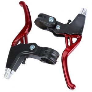 1 Paire De Leviers De Frein Universels En Aluminium Pour Velo De Route Et Vtt, 22 Mm, Noir/Rouge - Neuf