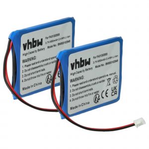 vhbw 2x Batterie compatible avec Avaya 3730, DECT 3720, DH6 t&eacute;l&eacute;phone fixe sans fil (650mAh, 3,7V, Li-ion) - Neuf