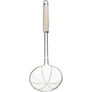 Kal-Araignée / Écumoire À Friture En Inox - Couleur Blanc Amande - Neuf