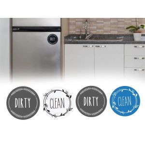 Panneau magn&eacute;tique pour lave-vaisselle propre et sale - Lot de 2, rond, anti-rayures, indicateur facile &agrave; retourner pour appareils de cuisine - Neuf
