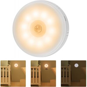 Veilleuse Avec Détecteur De Mouvement, Rechargeable Par Usb, Sans Prise, Veilleuse Led À Intensité Variable Pour Couloir - Neuf