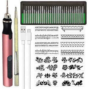 Mini Stylo Graveur Rechargeable Sans Fil, Kit D'outils De Gravure Pour M&eacute;tal, Verre, C&eacute;ramique, Plastique, Bois - Neuf