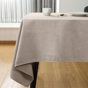 Ulteronixshop-Nappe Car&eacute;e Rectangulaire Anti-T&acirc;ches Et Imperm&eacute;able, Lavable En Machine En Tissu Aspect Lin Pour Tables De Maison, De Restaurant, De Caf&eacute; Et D'h&ocirc;tel-145 * 300cm, Beige - Neuf
