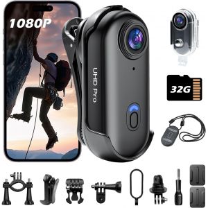 SUBZONAL-Cam&eacute;ra Sport,32GB Camera Action WiFi HD1080P, 120&deg; Minicam&eacute;ra Sportive &Eacute;tanche 30M Action Cam Corporelle Camera Vlog Petite Cam&eacute;ra Vid&eacute;o Moto Casque avec Accessoires Multifonctions - Neuf