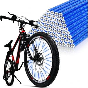 Kal-48/96 Pcs Réflecteur De Rayon De Vélo, Tubes Réflecteurs Pour Rayons De Vélo Visibilité À 360°, Réflecteur De Roue De Bicyclette Rayons Réfléchissants Pour Tous Les Rayons De Vélo Standard - Neuf