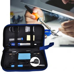 Fer a souder a temperature reglable 19 pieces avec kit d'accessoires de soudage (prise UE 220 V) - Neuf
