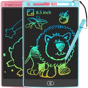 KALTD-Tablette Dessin Enfant 2 Pack,Tablette Graphique De 8,5 Pouces Pour Enfants,Jeux Ardoise Magique Cadeaux Parfaits Pour Les Garçons Et Les Filles 3 4 5 6 7 8 9 10 11 12 Ans (Rose+Bleu) - Neuf