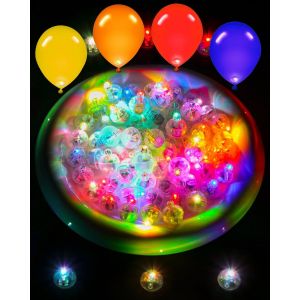 Chicslick-Lot De 70 Ballons Lumineux Led Multicolores - Mini Boules Lumineuses Led - Lumi&egrave;re Clignotante Color&eacute;e Pour Lanterne En Papier, F&ecirc;te D'anniversaire, Mariage, Halloween, D&eacute;coration [X738] - Neuf