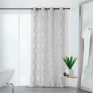 Voilage &Agrave; Motifs G&eacute;om&eacute;triques Verticaux - Neuf