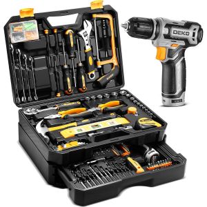 VornixorSarlshopCaisse a Outil Avec Perceuse Visseuse Multifonction Sans Fil 12V, 238 Pi&egrave;ces Malette Outils complete, Bo&icirc;te &agrave; Outils avec Perceuse pour R&eacute;paration, Entretien, Autillage Mecanique Auto - Neuf