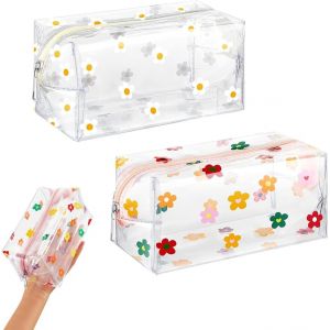 KALANKA-2 Pcs Trousse de Toilette Transparente, &Eacute;tanche Trousse de Voyage Sacs Multifonction Trousse de Toilette Voyage Transparente Sac Cosm&eacute;tiques Voyage Avion Sac pour Homme et Femme (Deux Mod&egrave;les - Neuf