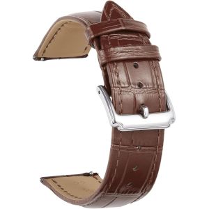 Kal-Bracelet De Montre En Cuir V&eacute;ritable Remplacement Bracelets Montres &Agrave; D&eacute;gagement Rapide Pour Homme Femme Avec 10 Couleurs (10mm,12mm,14mm,15mm,16mm,17mm,18mm,19mm,20mm,21mm,22mm,23mm,24mm) - Neuf
