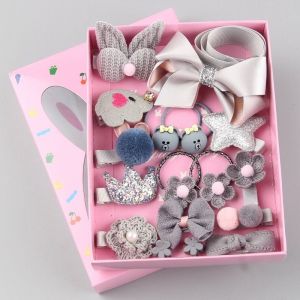 Lot De 18 Barrettes À Cheveux Pour Petites Filles (Gris), Accessoires Pour Cheveux Pour Bébés Filles, Tout-Petits, Enfants, Comme Cadeau D'anniversaire, De Noël Ou De Fête Des Enfants - Neuf