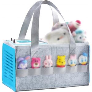 Sansh-Sac De Transport Pour Toniebox Starter Set Et Accessoires, Sac De Rangement En Feutre Pour Figurine Tonies Et Toniebox Étui De Transport Tonies Avec Poignée Pour Toniebox Et Accessoires (Bleu) - Neuf